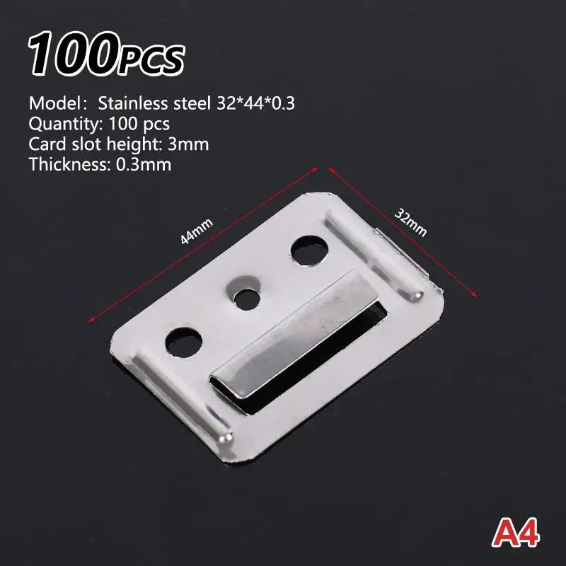 New 100Pcs WPC Wall Panel Clips Metal Clip For Wpc Wall And Ceiling Fluted Cladding Clip Only Indoor And Outdoor Various Peaceful Pleasures Health and Wellness A4