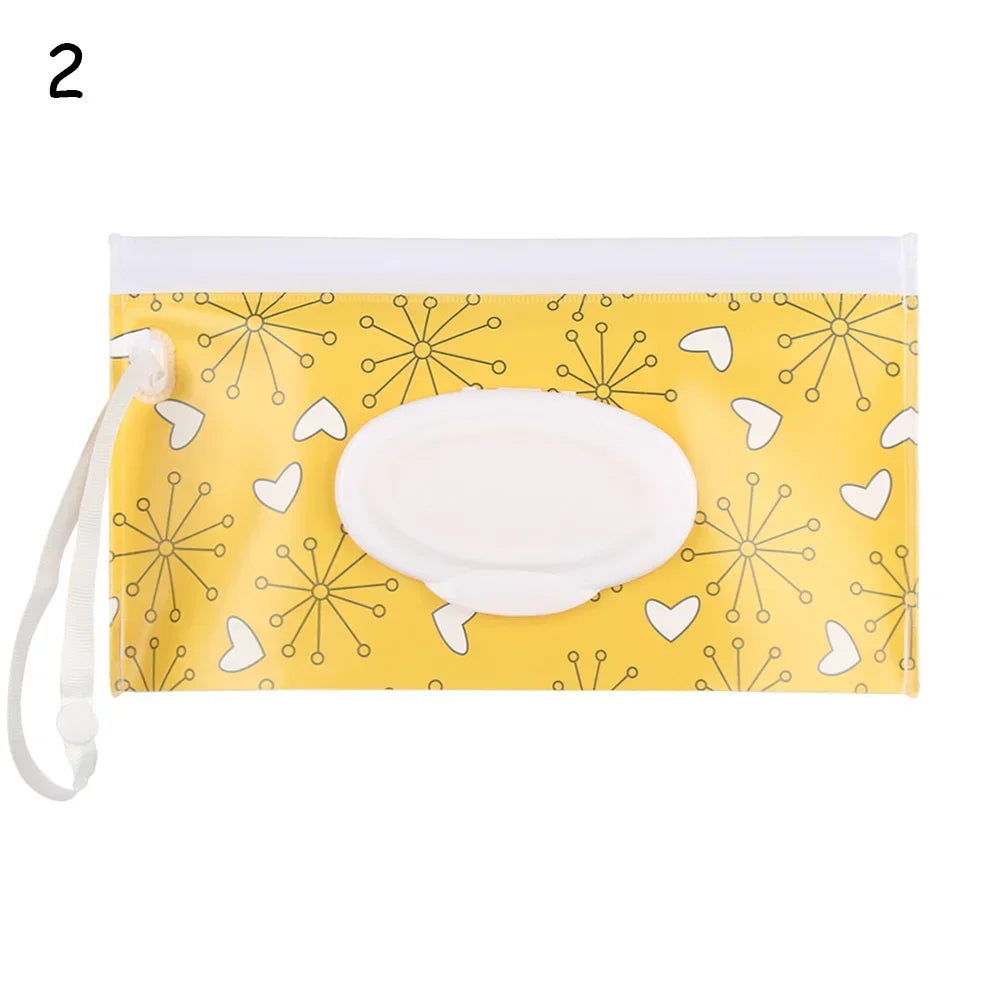 Baby Wet Wipes Carrying Case Pouch with Snap-Strap | Stroller