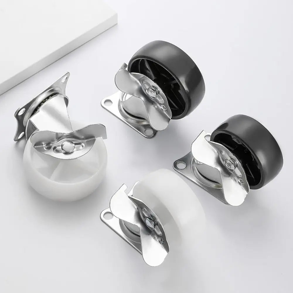 1/2/4Pcs New Heavy Duty Caster Wheel White Nylon Rubber 360 Degree Furniture Roller Furniture Carts Universal Swivel Casters Peaceful Pleasures Health and Wellness