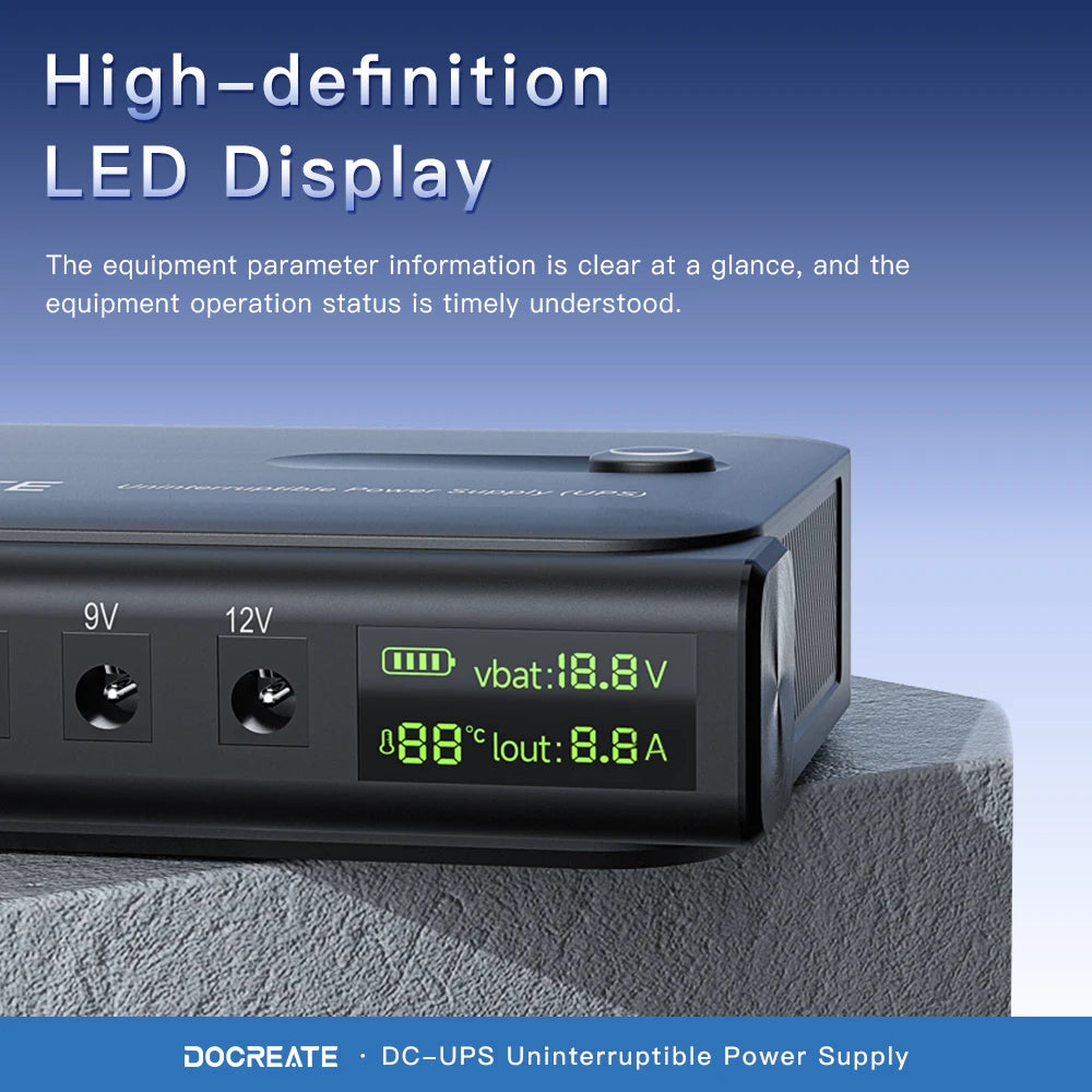 36W DC1036L UPS Uninterruptible Power Supply 5V-24V Output 18650 Replaceable Battery for Router NAS Modem & Network Equipment Peaceful Pleasures Health and Wellness