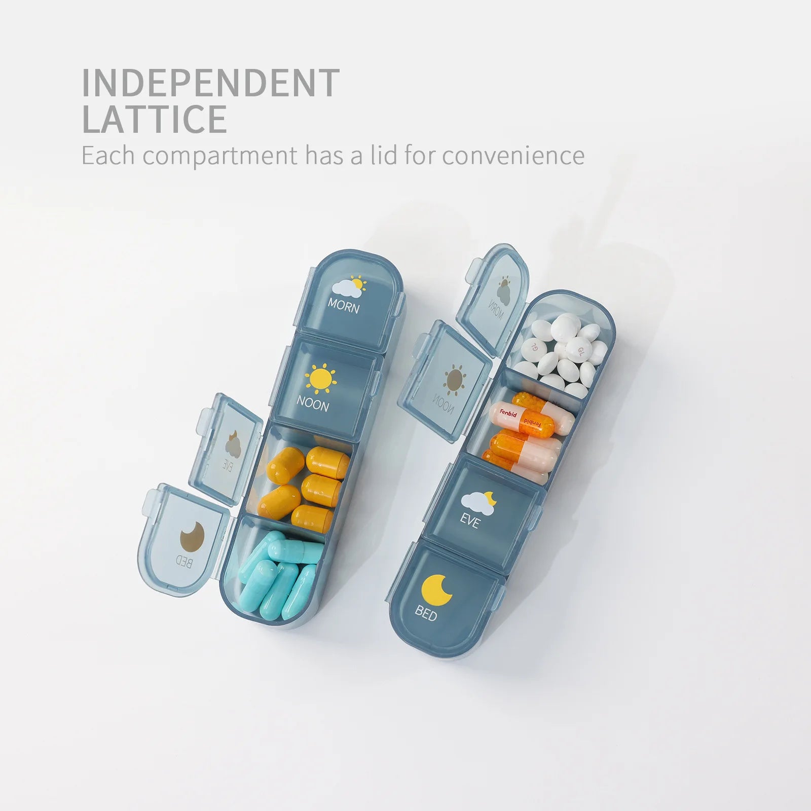 Portable 21/28 Grids Weekly Pill Box Medicine Dispenser Tablet Organizer Storage Boxes 7 Days Compartment Pills Case Container Peaceful Pleasures Health and Wellness