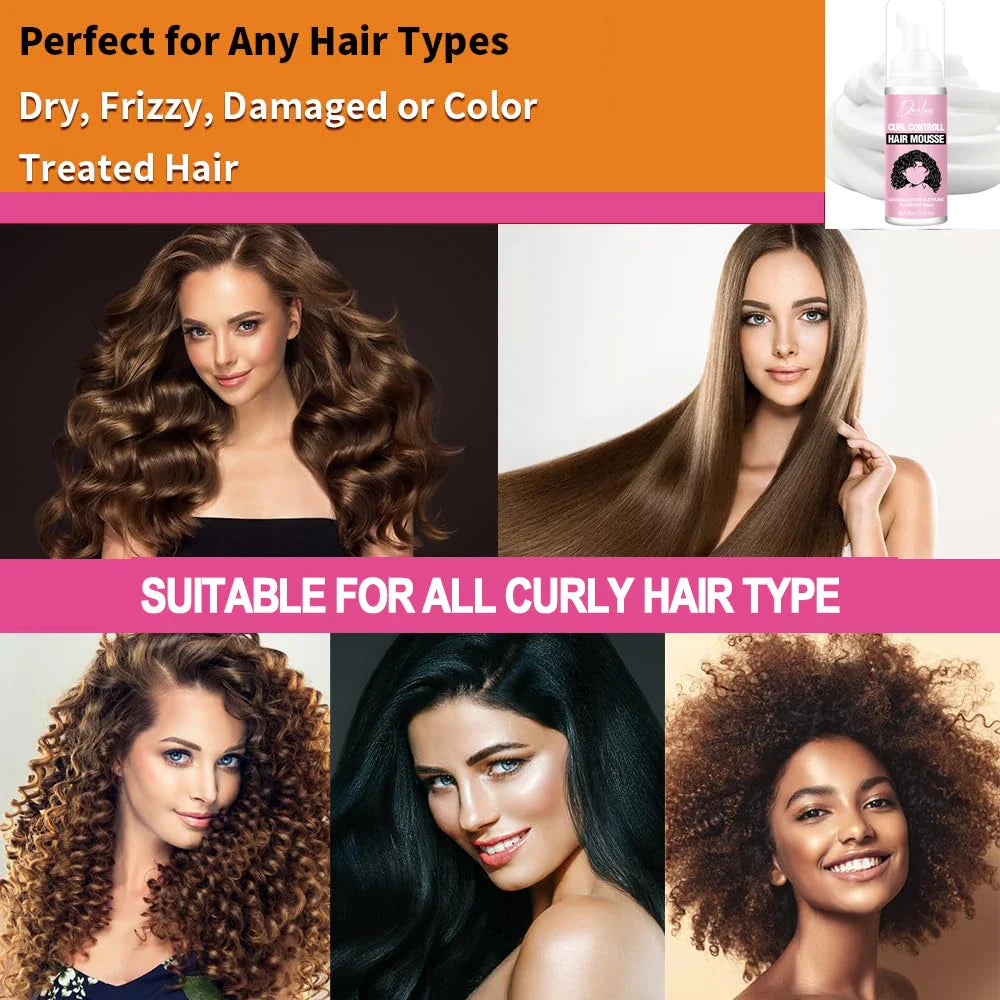 Curl Defining Mousse – Anti-Frizz Bouncy Curl Enhancer Cream