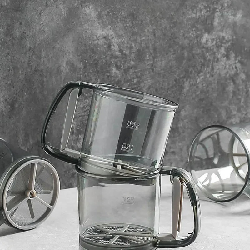 Semi-Automatic Hand-Held Flour Sifter – One-Squeeze Baking Sieve for Flour, Sugar & Cocoa