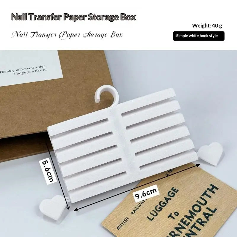 Nail Foil Storage Case Organizer Box For Transfer Paper Portable And Handy Display Stand For Salon Manicure Accessories Peaceful Pleasures Health and Wellness