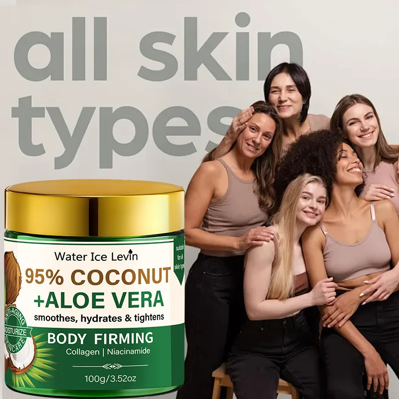 Coconut Aloe Vera Body Moisturizer – Collagen & Niacinamide Body Moisturizer Cream Peaceful Pleasures Health and Wellness