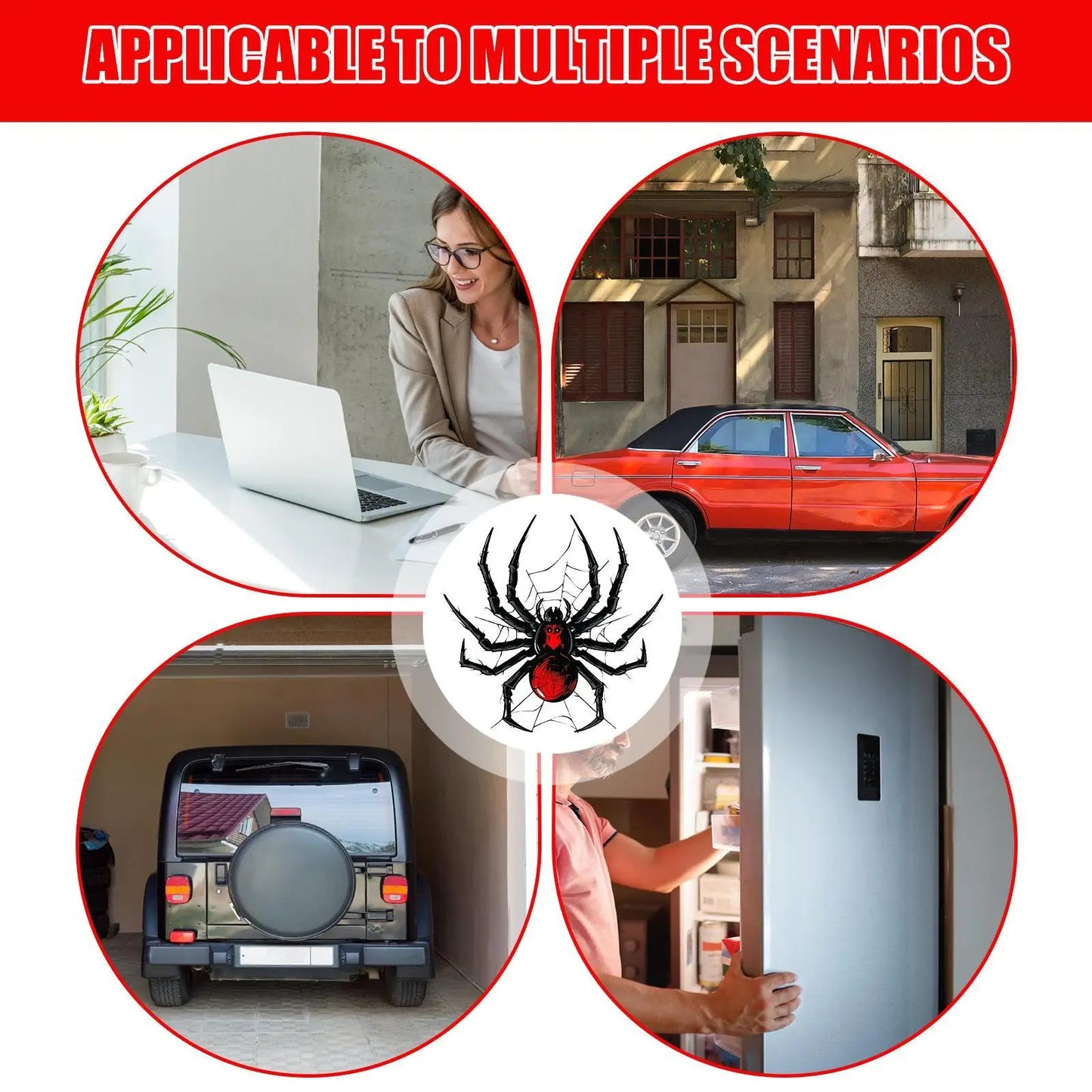 3D Spider Vinyl Decal Sticker for Car & Motorcycle | Gothic Vinyl Car Decal Peaceful Pleasures Health and Wellness