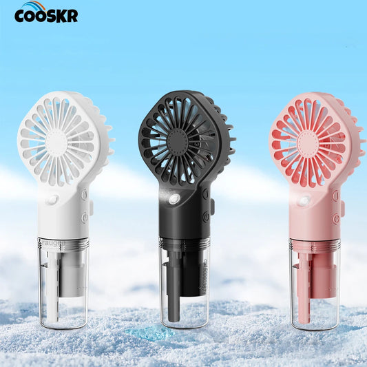 Mini Water Mist Fan Portable Handheld Humidifier Fan with Spray Rechargeable 4 Wind Speed Outdoor Travel Personal Hand Spray Fan Peaceful Pleasures Health and Wellness