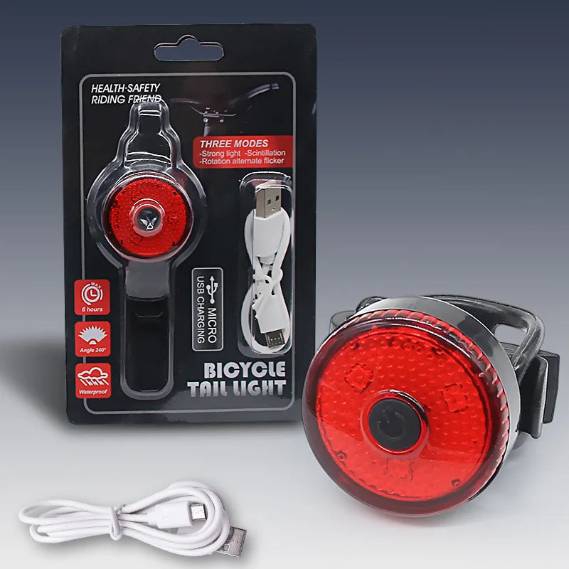 USB Rechargeable Bike Tail Light – IPX5 Waterproof LED Safety Bike Tail Light Peaceful Pleasures Health and Wellness Red