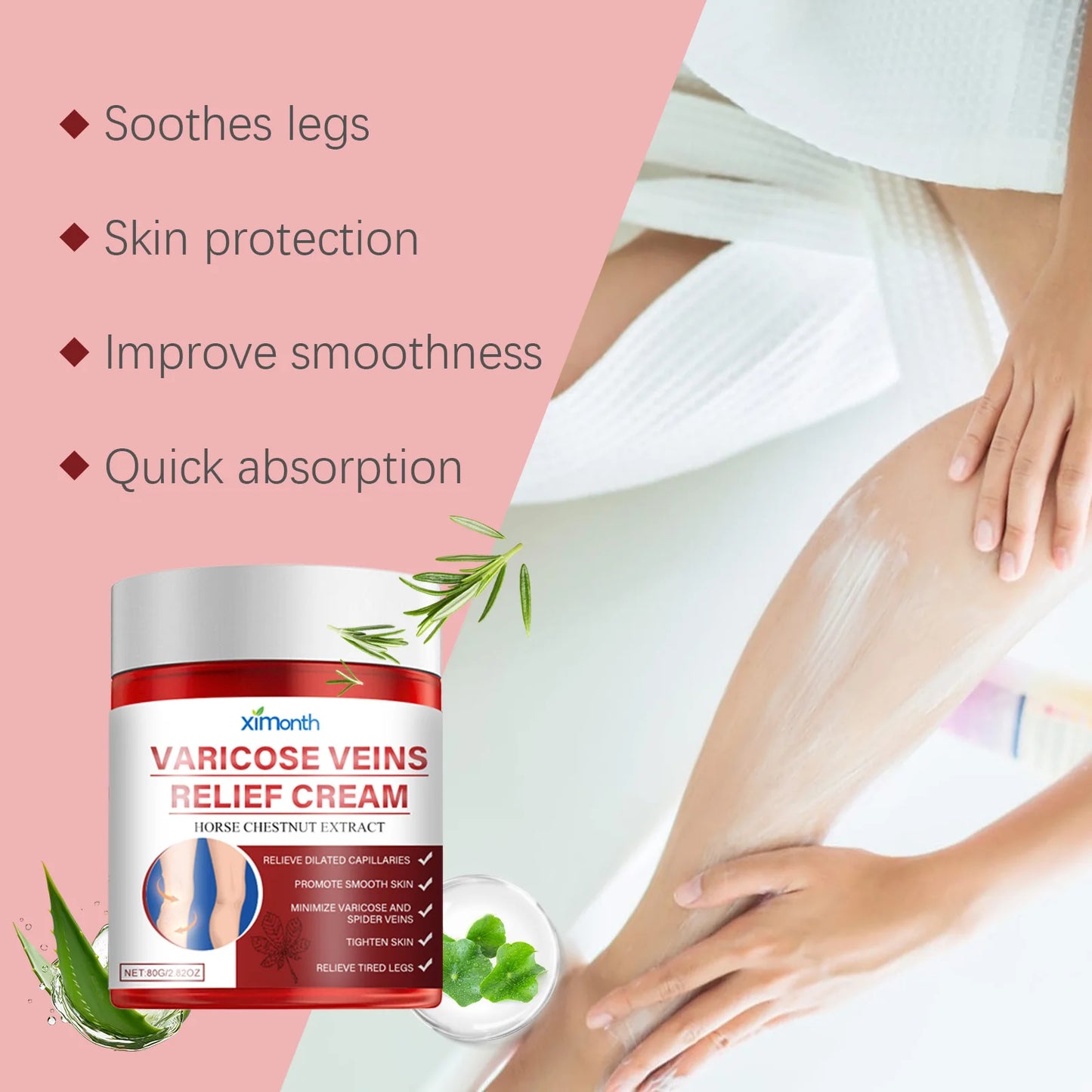 Ximonth Varicose Vein Relief Cream – Leg Swelling & Circulation