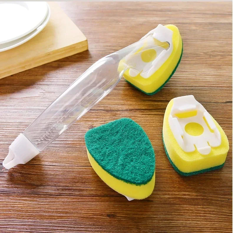 Soap Dispensing Dishwashing Sponge & Scrub Replacement Head