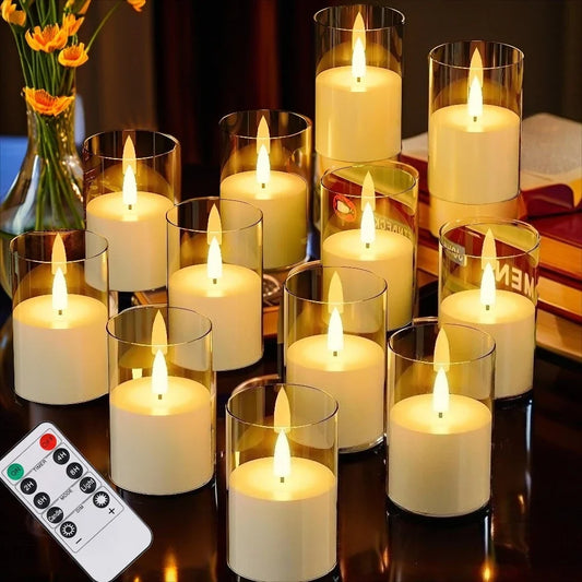 Flameless LED Candles 6/12 Pack – Remote & Timer | Home Decor Flameless LED Candles Peaceful Pleasures Health and Wellness