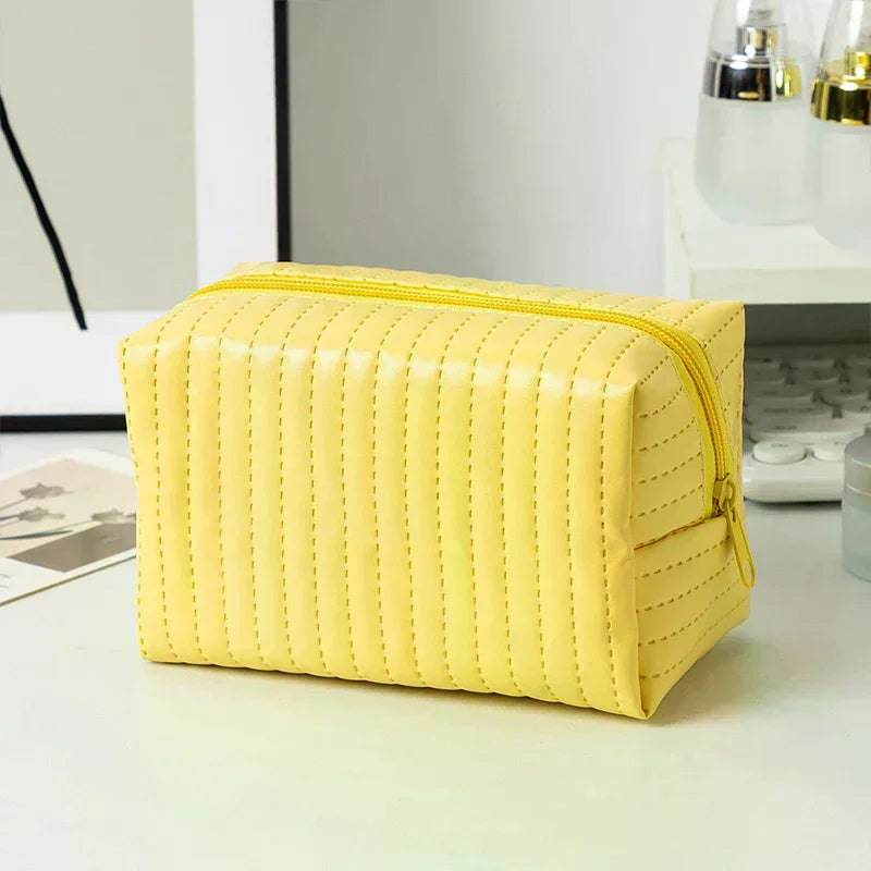 Bow-Knot Travel Portable Minimalist Large Capacity Soft Storage Makeup Bag Peaceful Pleasures Health and Wellness