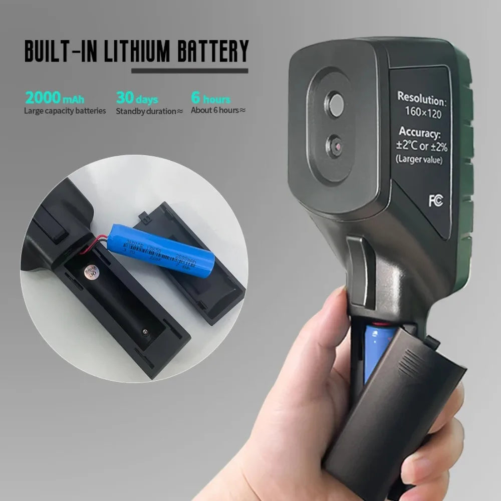 Infrared Thermal Imager Rechargeable Handheld Thermal Imaging Camera 440℃ Waterproof Dustproof Anti-Drop IR Thermal Detector Peaceful Pleasures Health and Wellness