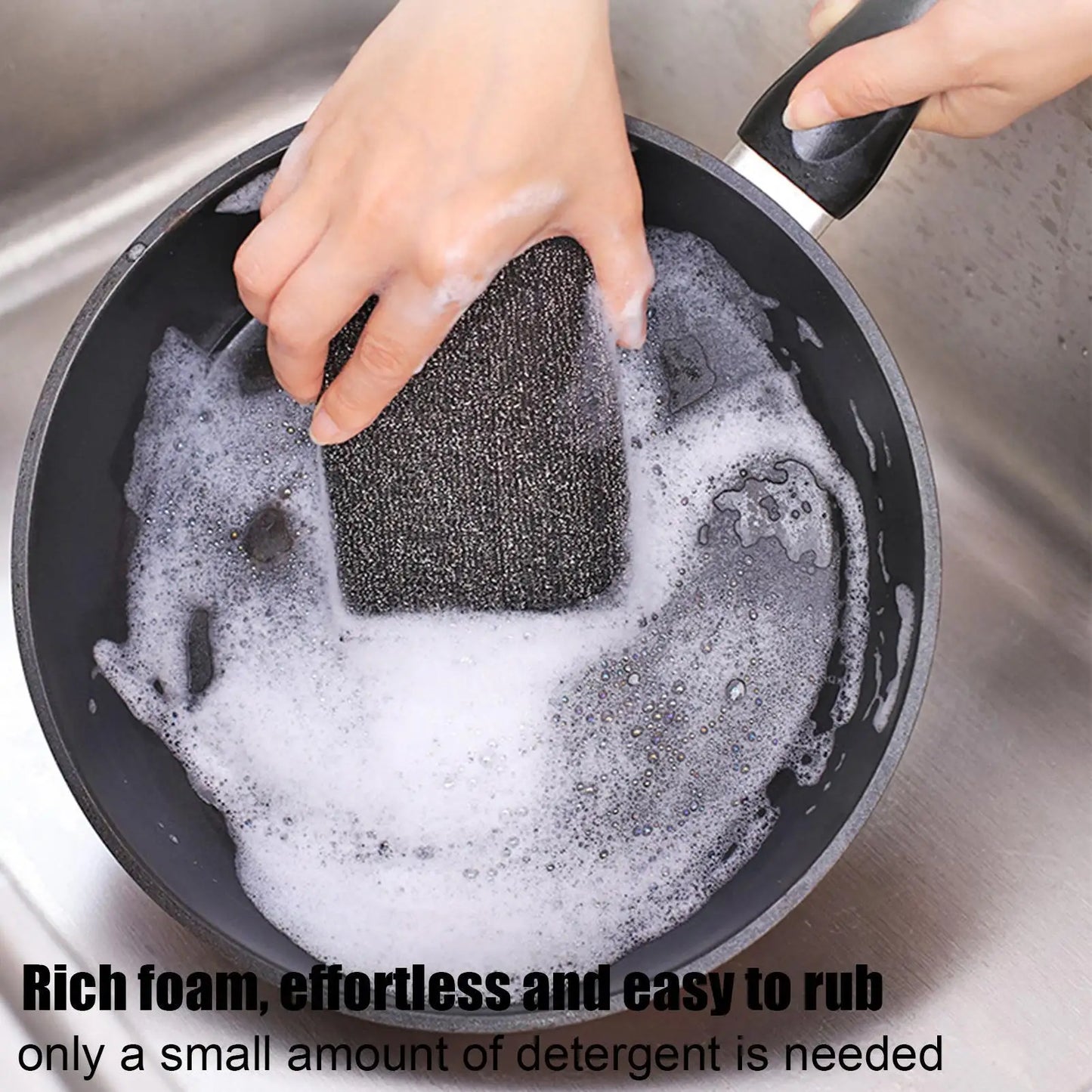 6-Pack Scratch-Free Dishwashing Sponge Scrubbers – Kitchen Cleaning
