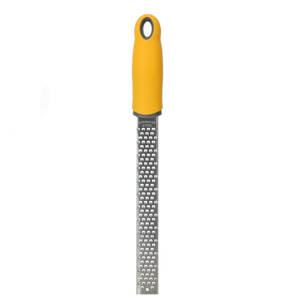 Citrus Lemon Zester & Cheese Grater-Parmesan Cheese, Lemon, Ginger, Garlic, Nutmeg, Chocolate, Vegetables, Fruits, kitchen tools Peaceful Pleasures Health and Wellness Yellow