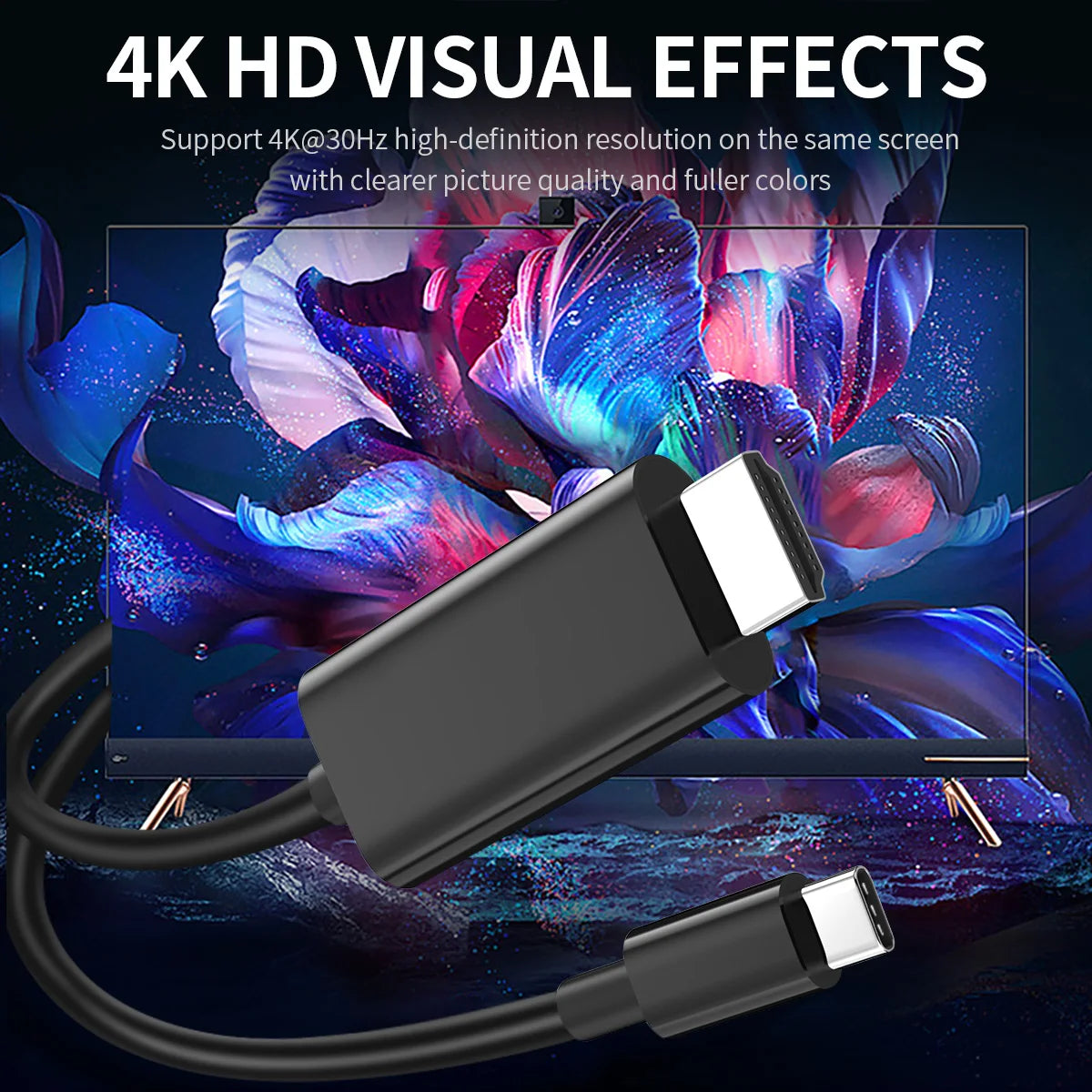 4K USB-C to HDMI Cable 2M | Thunderbolt 3 – NADODO USB-C HDMI Cable Peaceful Pleasures Health and Wellness
