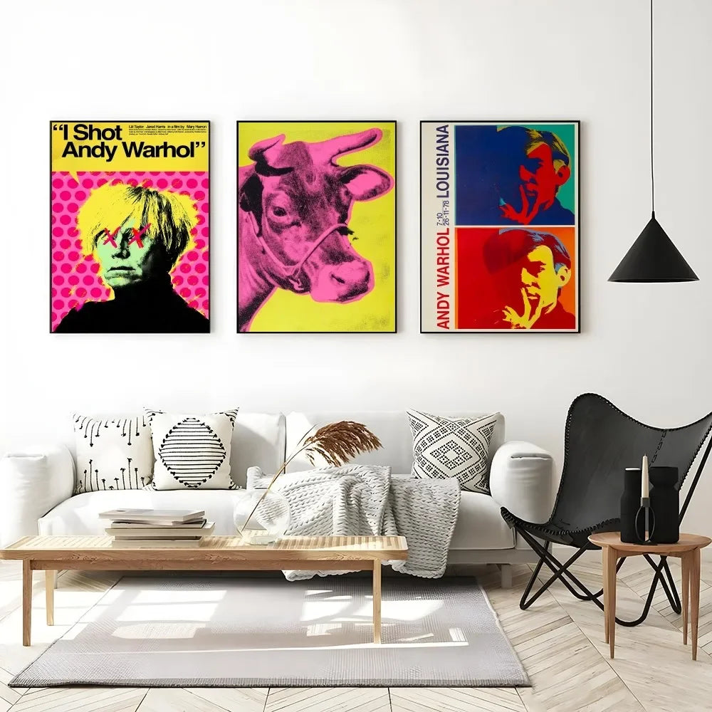 Andy Warhol HD Canvas Print Poster | Abstract Pop Art Wall Decor Canvas Print Poster Peaceful Pleasures Health and Wellness
