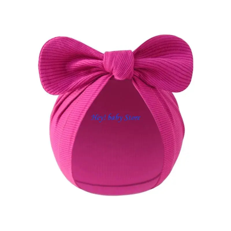 Newborn Bowknot Bonnet Hat | Soft Cotton Cap 0–3 Months