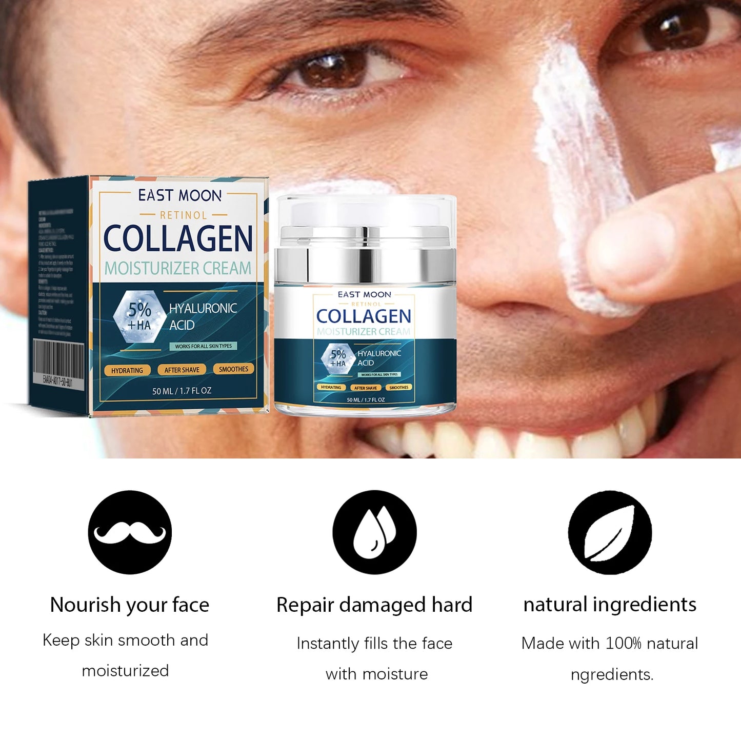 Men's Retinol Collagen Firming Face Cream – 1.7oz Moisturizer