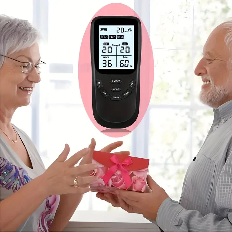 2 Independent Channel TENS EMS Unit, 36 Mode, 20 Level Muscle Stimulator, Rechargeable Electric Pulse Massager for Treatment Peaceful Pleasures Health and Wellness