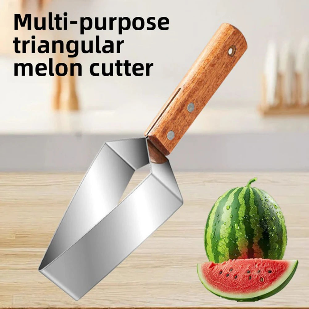 Fruit Slicers For Watermelon,Stainless Steel Fruit Slicer,Portable Melons Divider For Picnic,Kitchen/Family Outdoor Picnic Tools Peaceful Pleasures Health and Wellness