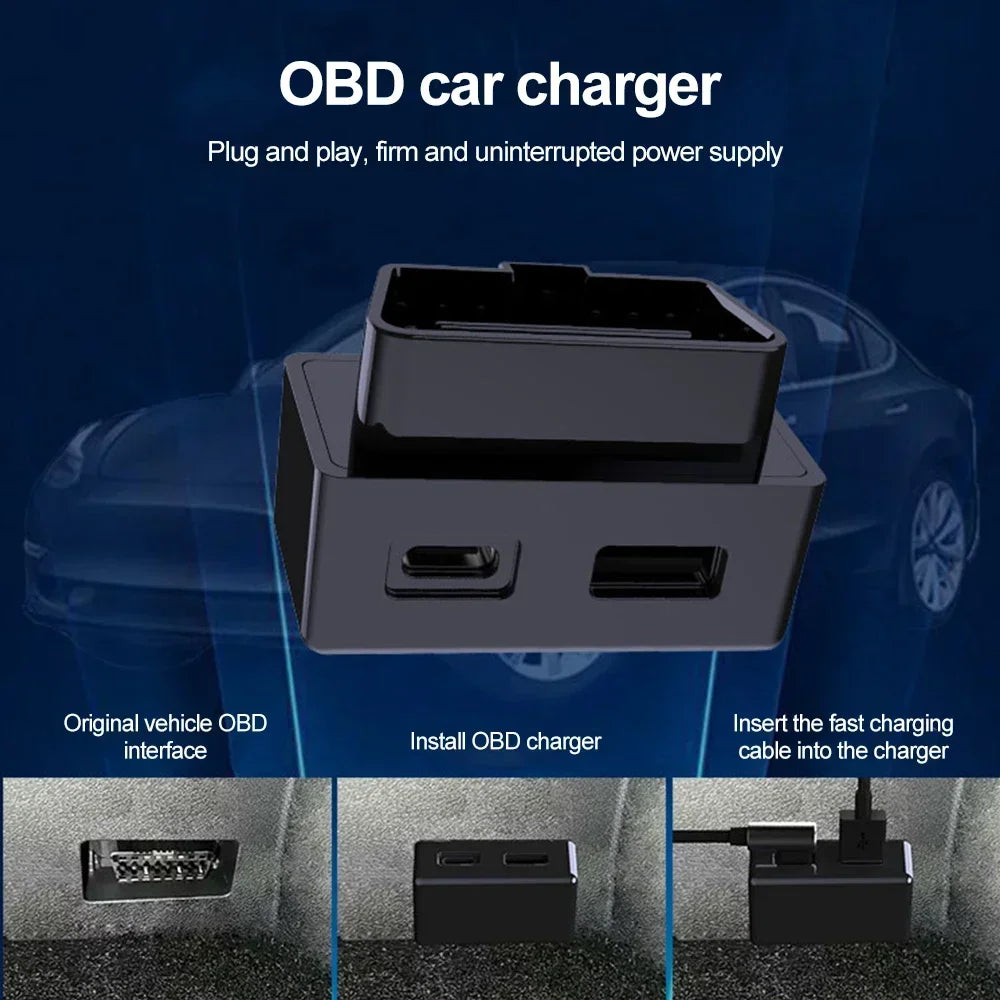 For Tesla Model 3/Y/X/S OBD Adapter Charger Splitter for Car Diagnostic Charging Tool Accessories Peaceful Pleasures Health and Wellness