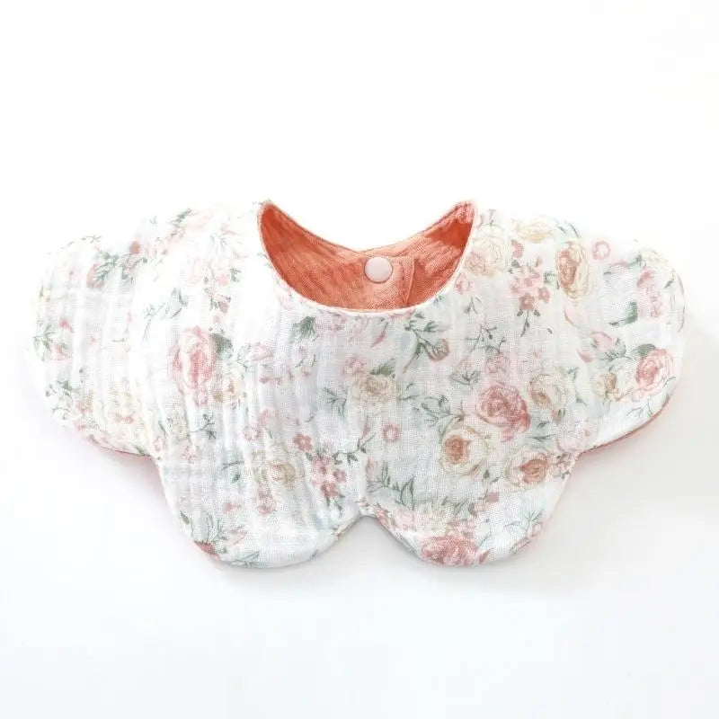 6-Layer Cotton Baby Drool Bib – Soft Burp Cloth for Newborns