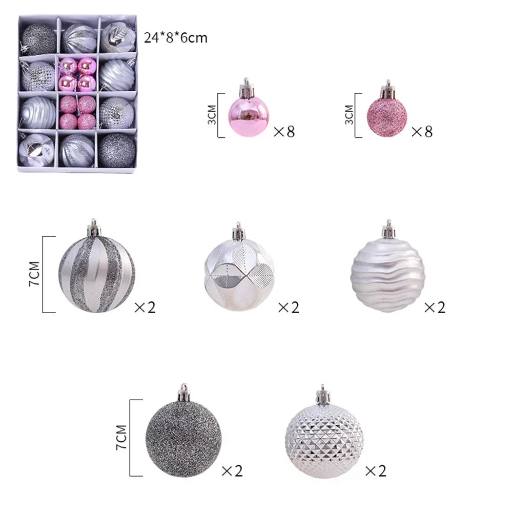 Shatterproof Christmas Ball Ornaments Set of 26 | Multi-Color