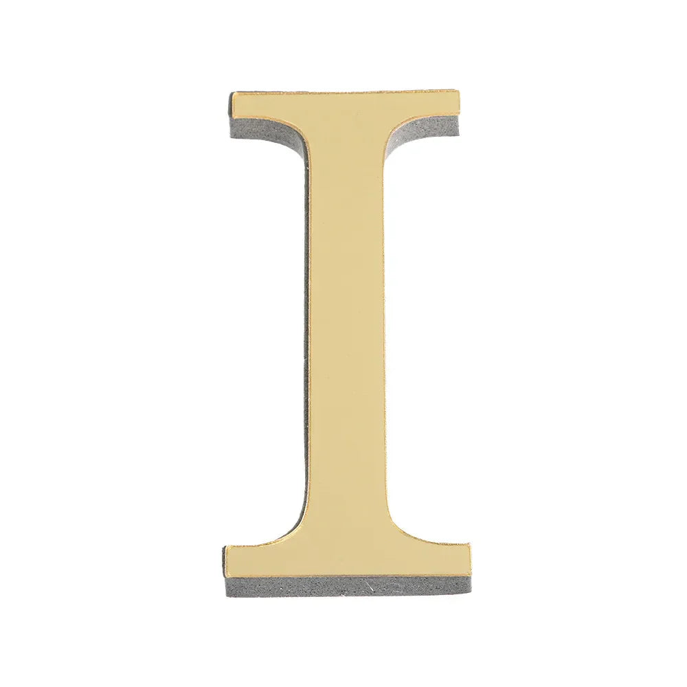 3D Mirror Acrylic Letter Wall Sticker | DIY Gold Alphabet Decal