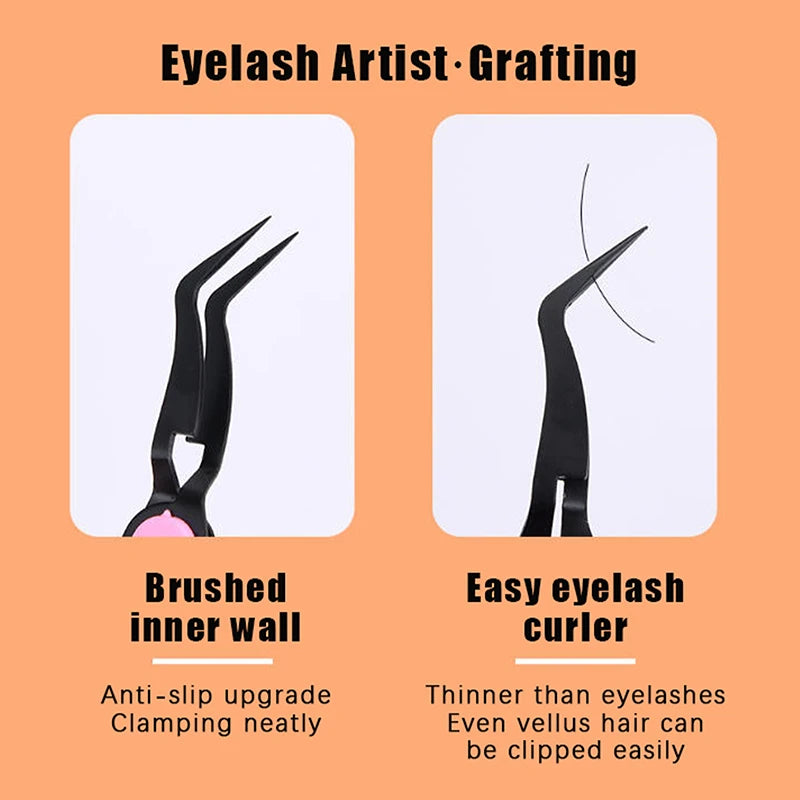 Reverse Tweezers Straight Curved Tweezer X-shaped Stainless Steel Multifunctional Eyelash Curler Extension Antislip Makeup Tool Peaceful Pleasures Health and Wellness