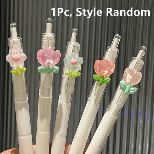 Kawaii Tulip Gel Pen – Smooth 0.5mm Quick-Dry Aesthetic Pen Kawaii Gel Pen Oasis Select