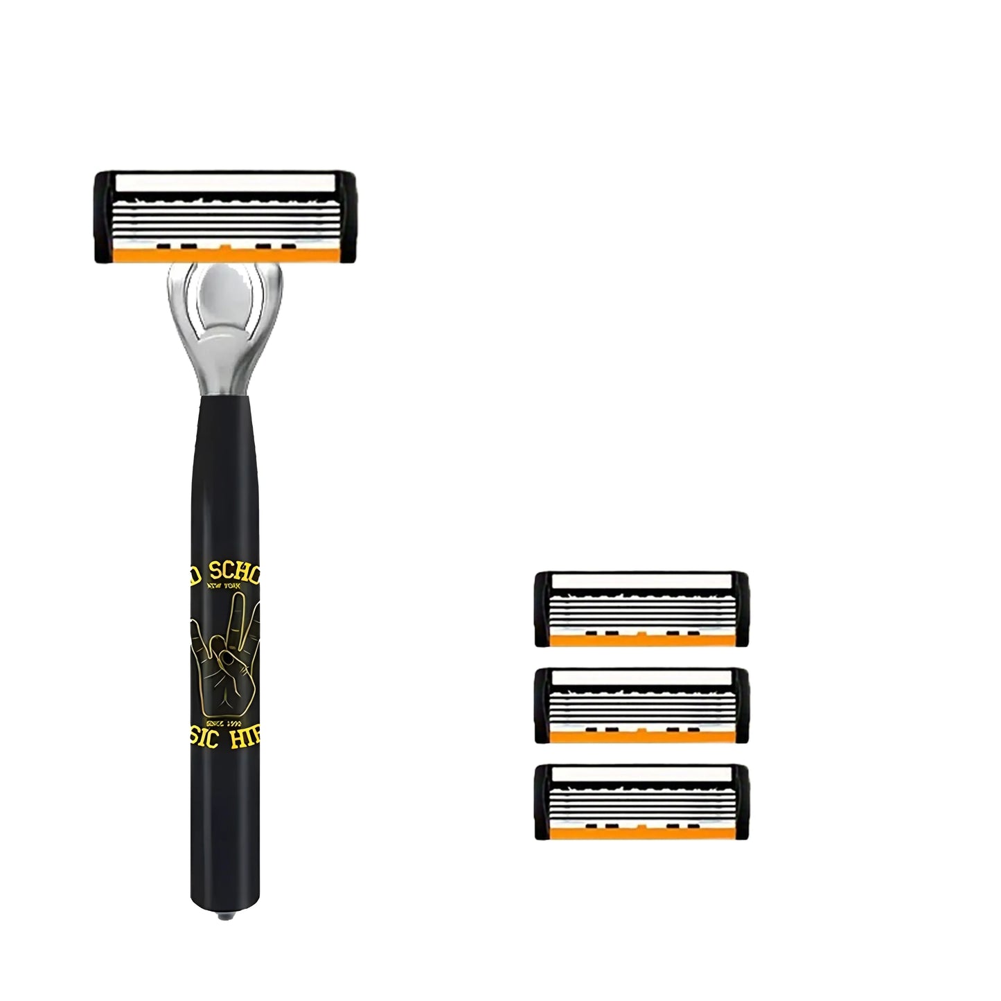 6-Layer Stainless Steel Manual Razor | Reusable Wet Shaver