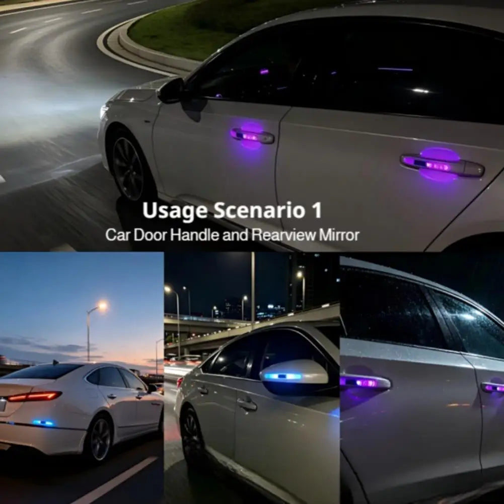 RGB Solar Car Door LED Welcome & Anti-Collision Warning Light