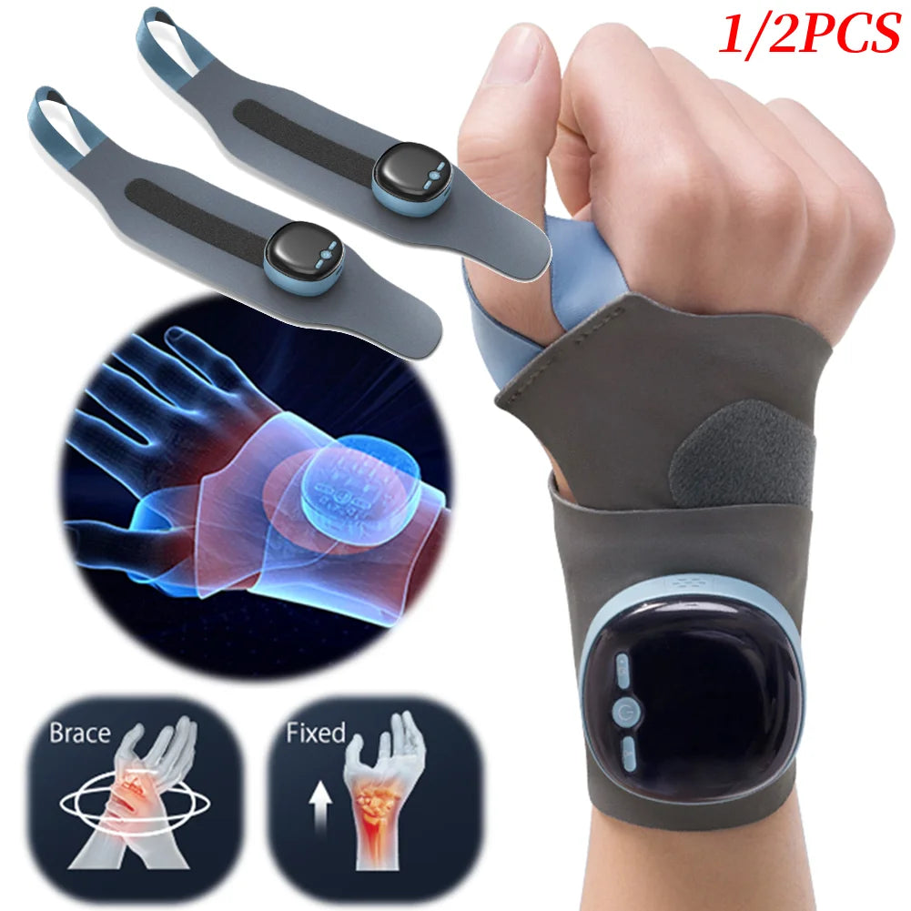 EMS Wrist Guard Wrist Compression Brace 5 Modes 9 Levels Wrist Protector Bandage Adjustable Wrist Massage Wrap for Tendonitis Peaceful Pleasures Health and Wellness