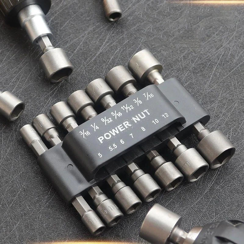 9/14PCS Hex Socket Bit Set | Chrome Vanadium Steel Driver Kit Hex Socket Bit Set Peaceful Pleasures Health and Wellness