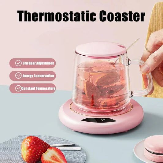 New USB Cup Warmer 3 Temperature Settings Thermostatic Heating Coaster Hot Plate Coffee Mug Milk Tea Water Heating Pad Heater Peaceful Pleasures Health and Wellness