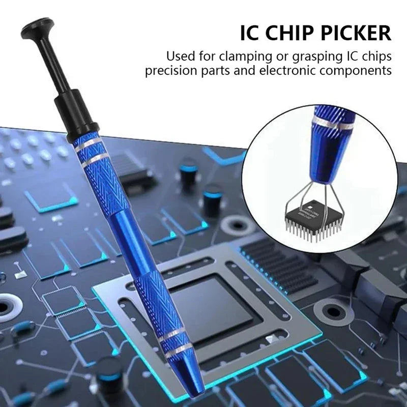 IC Chip Remover Tool Electronic Component Extractor Puller Diamond Jewelry Claw Tweezers for Small Parts Pickup Hand Tools Peaceful Pleasures Health and Wellness