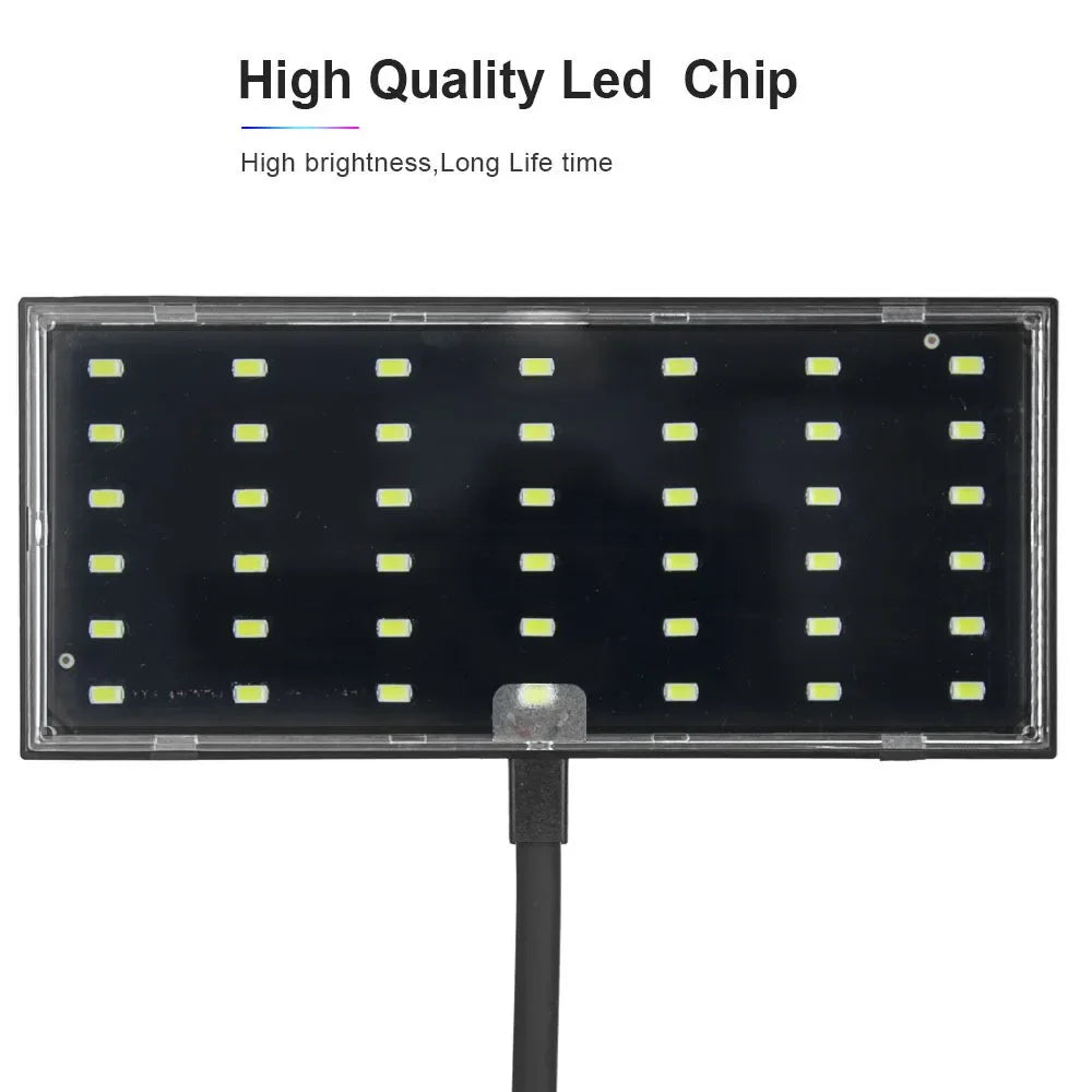 LED Clip-On Aquarium Light – Plant Grow Lamp with Lampshade
