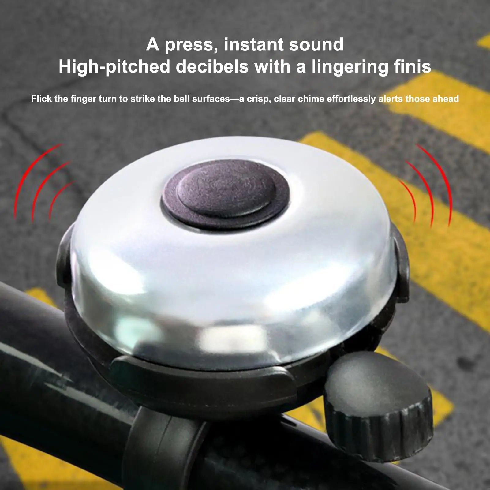 100dB Loud Bicycle Bell, Universal Alloy Cycling Ring Horn for Adults Kids Men Women Bike Handlebar, Outdoor Riding Safety Peaceful Pleasures Health and Wellness