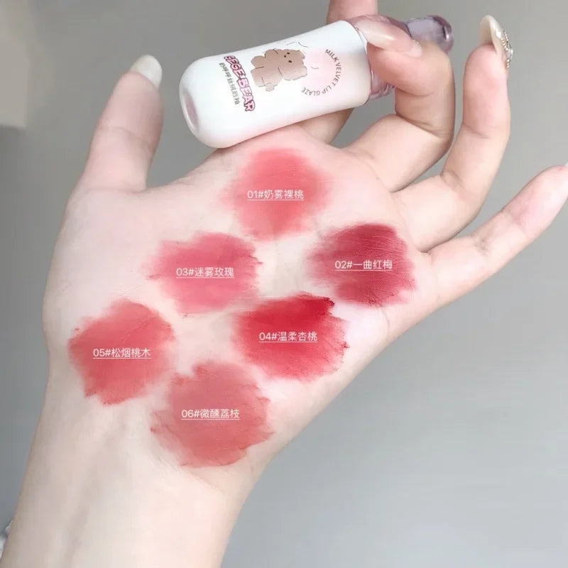 Gege Bear Matte Velvet Lip Glaze – Waterproof Long-Lasting