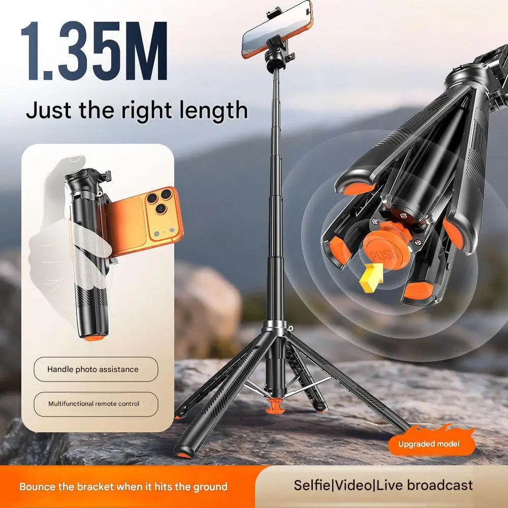 1.35m Selfie Stick Tripod | Bluetooth Remote & Auto Phone Holder Peaceful Pleasures Health and Wellness