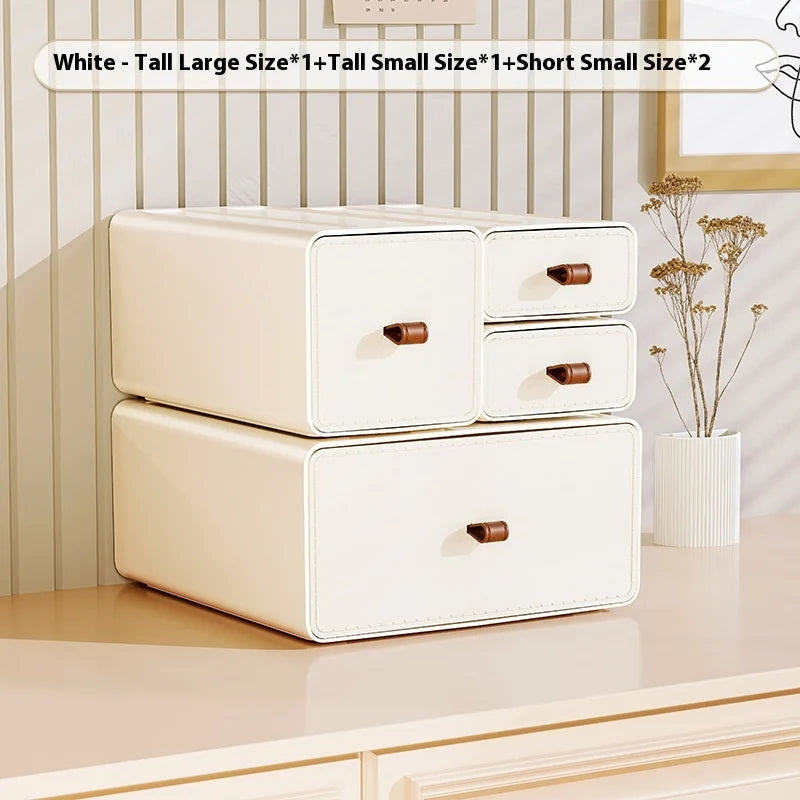 Desk Organizer with Drawers & Entryway Shelf | Storage Box