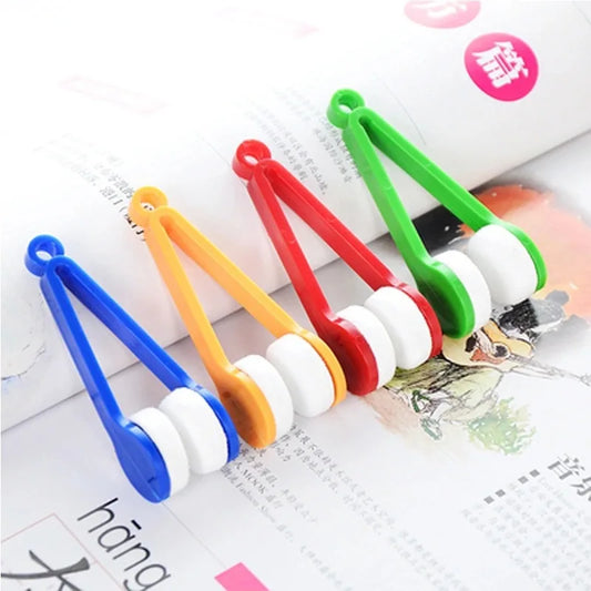 Microfiber Glasses Cleaning Brush | Eyeglass Wiping Tool Lens Cleaning Tool Peaceful Pleasures Health and Wellness Random Color 3pcs