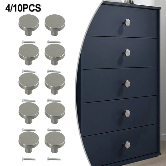 Round Cabinet Knobs | Space Aluminum Single Hole Handles 4/10 Pack Cabinet Knobs Oasis Select