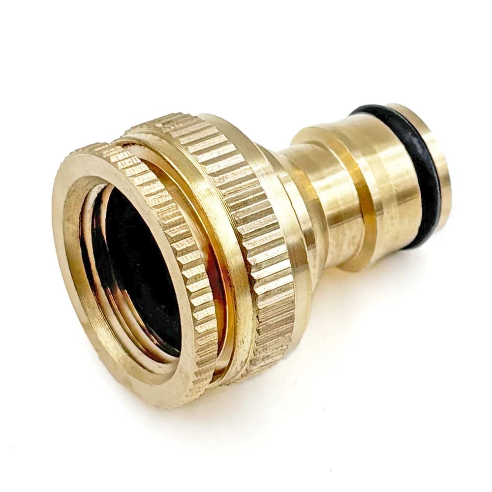Brass Faucet Tap Connector Mixer Hose Adaptor Quick Connecter 1/2 3/4 Copper Hose Coupling Adapter Garden Watering Fittings Tool Peaceful Pleasures Health and Wellness