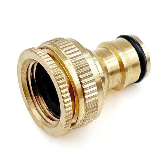 Brass Faucet Tap Connector Mixer Hose Adaptor Quick Connecter 1/2 3/4 Copper Hose Coupling Adapter Garden Watering Fittings Tool Peaceful Pleasures Health and Wellness
