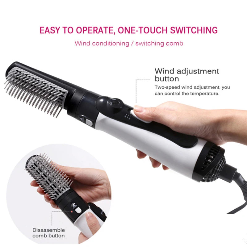 Metal Mini 2 in 1 Step Brush Pet Grooming Hair Straightener Hair Dryer Rotating and Blower Volumiser Peaceful Pleasures Health and Wellness