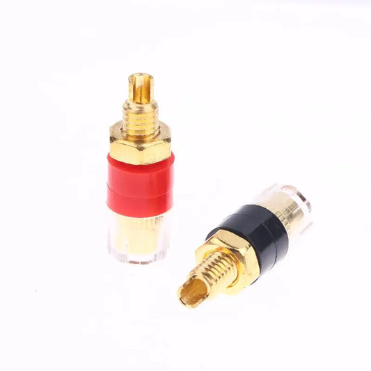 4/10Pcs Brass Terminal Connector With Transparent Shell Banana Plug Socket 4mm Gold Plated HIFI Ser Amplifier Binding Posts Peaceful Pleasures Health and Wellness