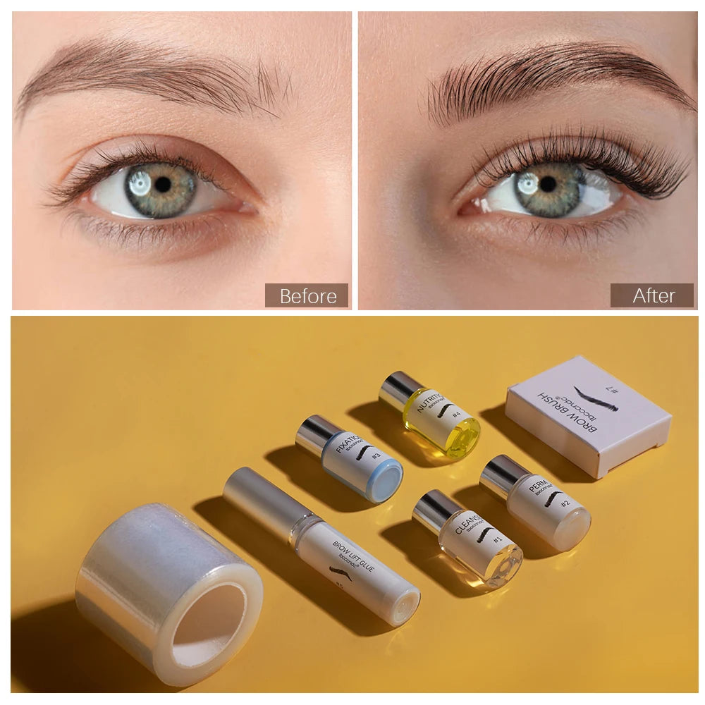 Dropshipping Semi Permanent Brow Lamination Kit Eyebrow Lifting Perming Lotion Brow Lift Perm Set With Brush Tools Beauty Salon Peaceful Pleasures Health and Wellness