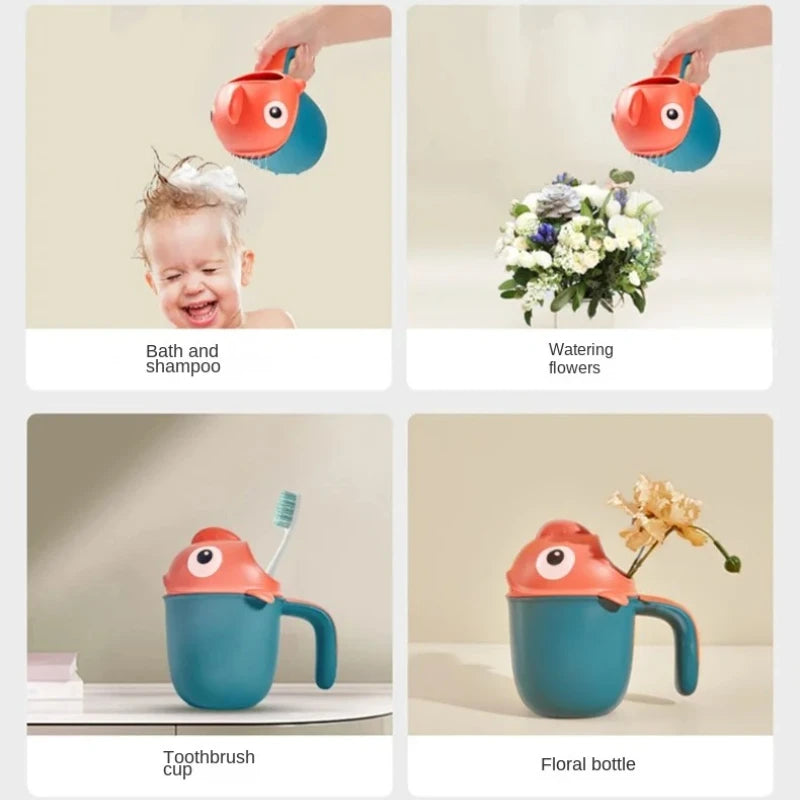 1/2pcs Fun children's shampoo cups, cute baby cartoon shampoo cups, bath toys, splash proof showerheads, bathroom accessories Peaceful Pleasures Health and Wellness
